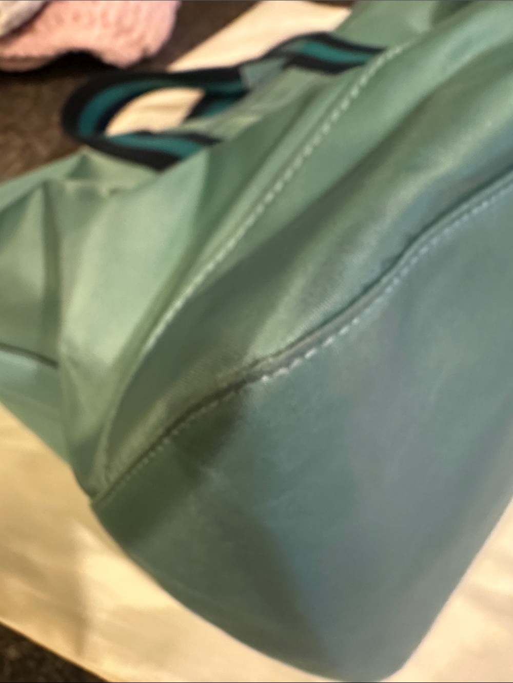 Coach Ellis Teal and Navy Nylon Tote CA208 - Picture 14 of 16